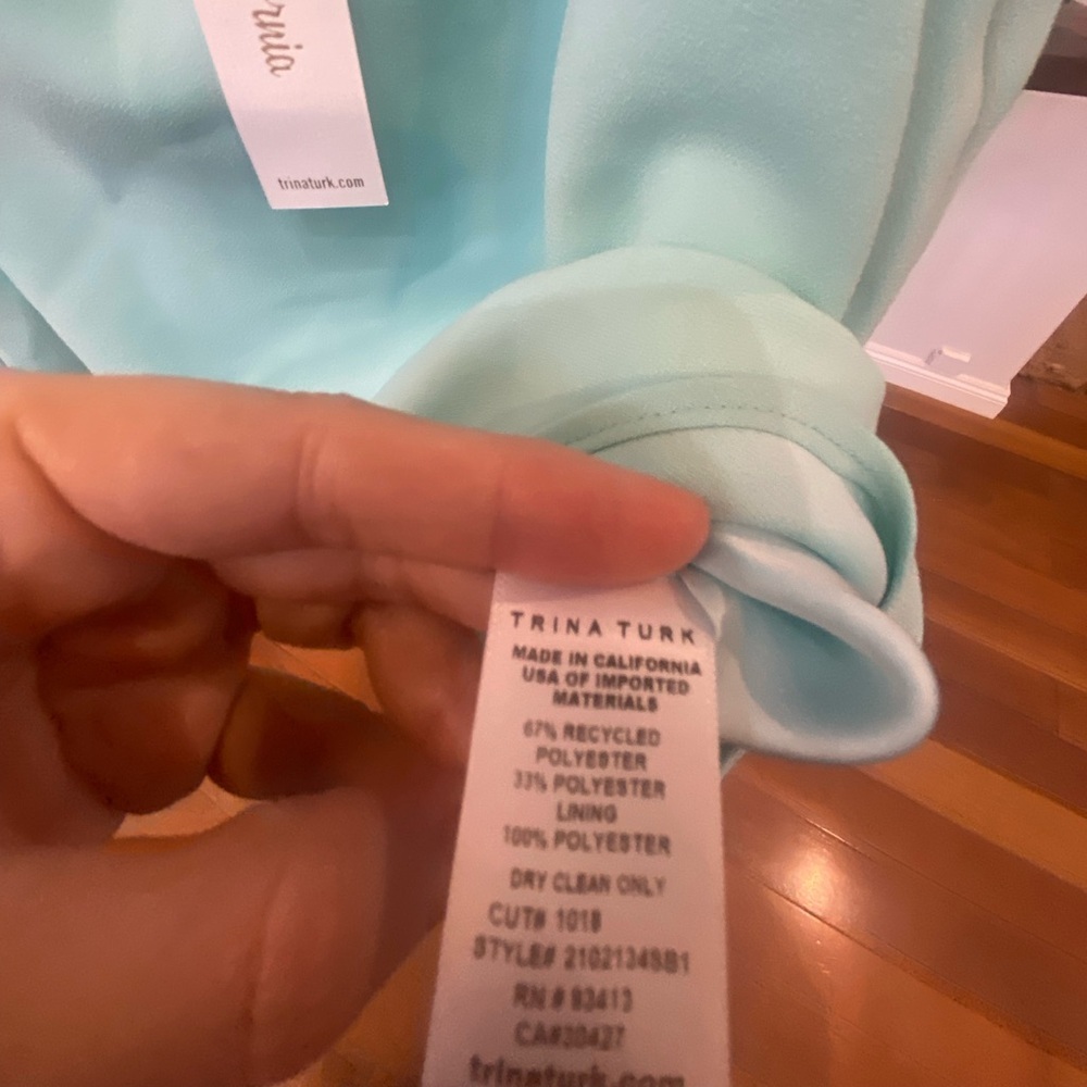Brand new with tags! Trina Turk Light Blue Camisole with Braided Straps - Picture 4 of 5